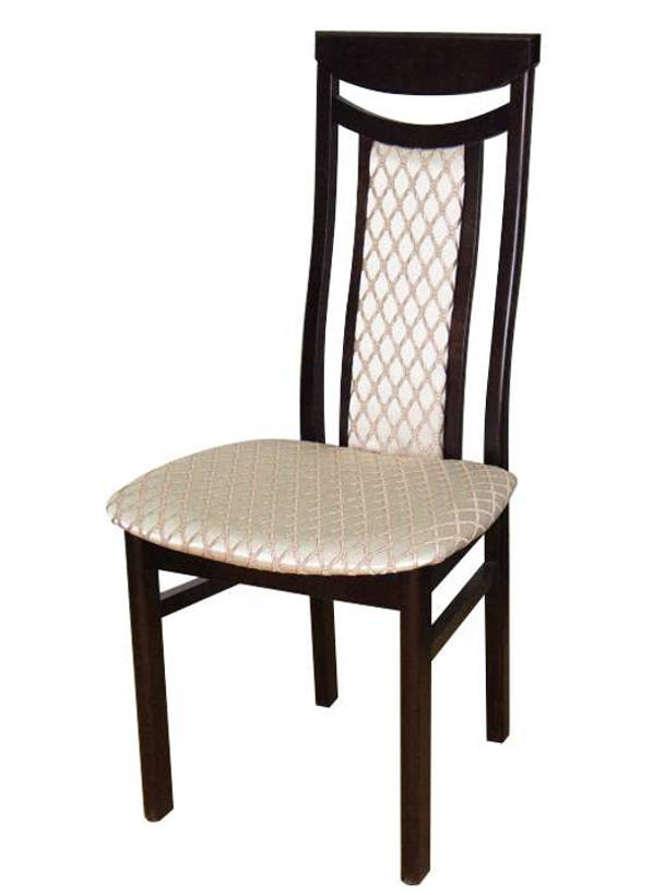 Деревянный стул из массива дерева М77, цвет лак венге, ткань № 29 жаккард, размеры 470х1050х470 мм.
