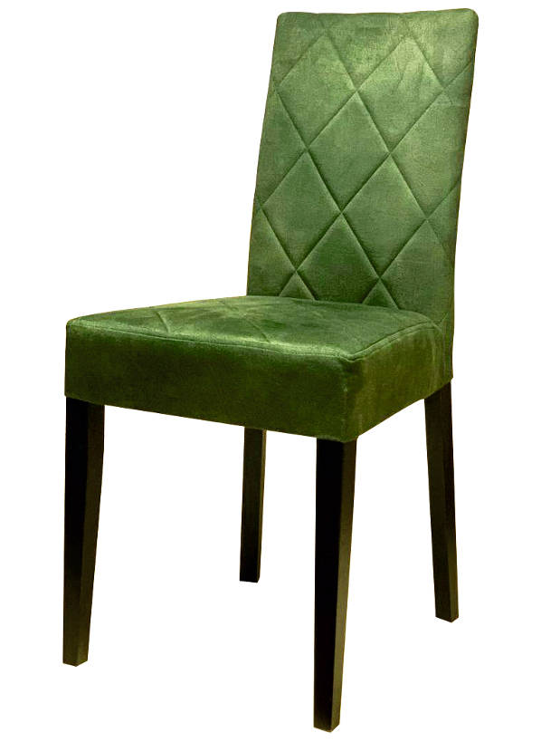 Деревянный стул из массива бука БОСТОН 2, цвет лак венге, ткань № 1005 велюр, размеры 460х950х440 мм.
