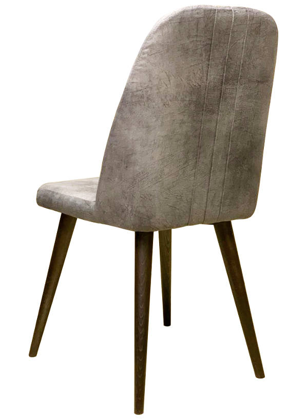 Деревянный стул c мягкой обивкой и точенными ножками из бука ПОРТО, цвет лак венге, ткань № 1008 велюр, размеры 450х890х460 мм.