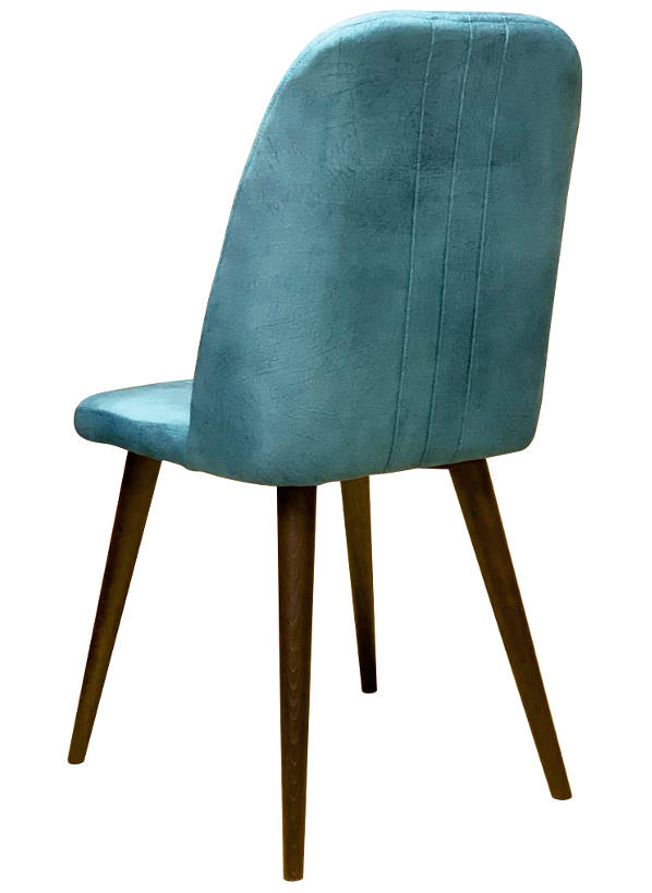 Деревянный стул c мягкой обивкой и точенными ножками из бука ПОРТО, цвет лак венге, ткань № 1013 велюр, размеры 450х890х460 мм.