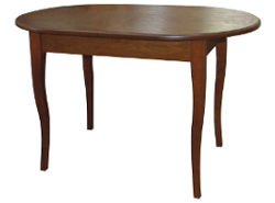 Стол овальный для гостинной "ЛЕМУР М", цвет коньяк, ножки № 1 "кабриоль".